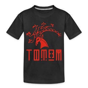 Cerf rouge animal totem - T-shirt bio Premium Enfant - noir - Devant