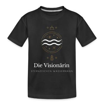 Die Visionärin Kosmos - Kinder Premium Bio T-Shirt - Schwarz - Vorne