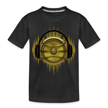 Temps pour la musique - Haut-parleurs - Casque - T-shirt bio Premium Enfant - noir - Devant