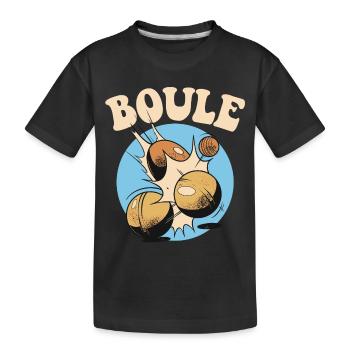 Boules boules boules pour boule pétanque boule - T-shirt bio Premium Enfant - noir - Devant