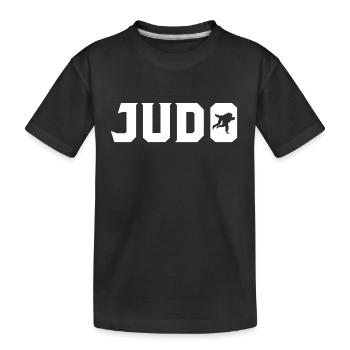 Judo - Kinder Premium Bio T-Shirt - Schwarz - Vorne