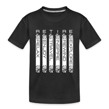 Explication du sens du mot « retraite » - T-shirt bio Premium Enfant - noir - Devant