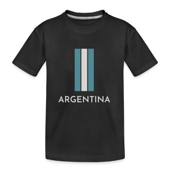 Flagge von Argentinien, Argentinischer Stolz - Kinder Premium Bio T-Shirt - Schwarz - Vorne