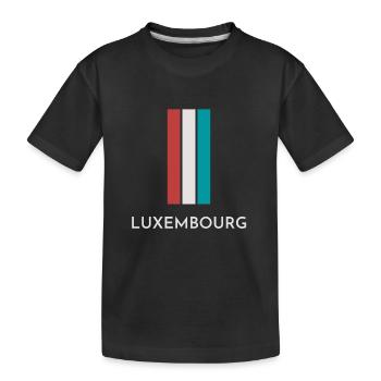Flagge von Luxemburg, Luxemburger Stolz - Kinder Premium Bio T-Shirt - Schwarz - Vorne