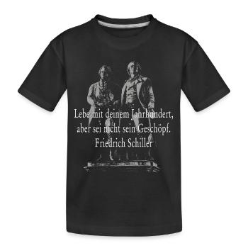 Friedrich Schiller quote - Kids' Premium Organic T-Shirt - black - Front