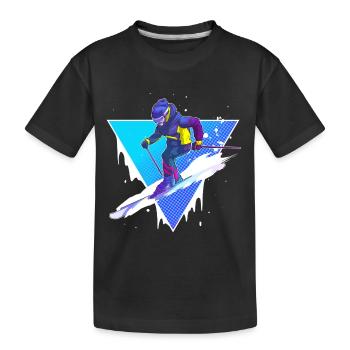 Ski - T-shirt bio Premium Enfant - noir - Devant