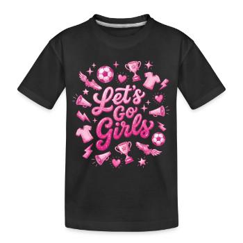 Supporter de football football féminine - T-shirt bio Premium Enfant - noir - Devant