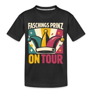 Le Prince du Carnaval en tournée Confettis du Carnaval - T-shirt bio Premium Enfant - noir - Devant