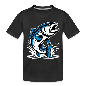 Truite sauteuse - T-shirt bio Premium Enfant - noir - Devant