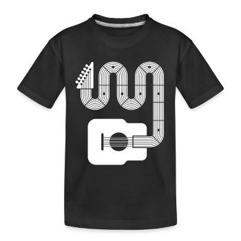 Abstract Acoustic Guitar - Kids' Premium Organic T-Shirt - black - Front