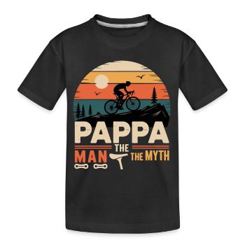 pappa cycliste la fégende vélo velo vélos - T-shirt bio Premium Enfant - noir - Devant