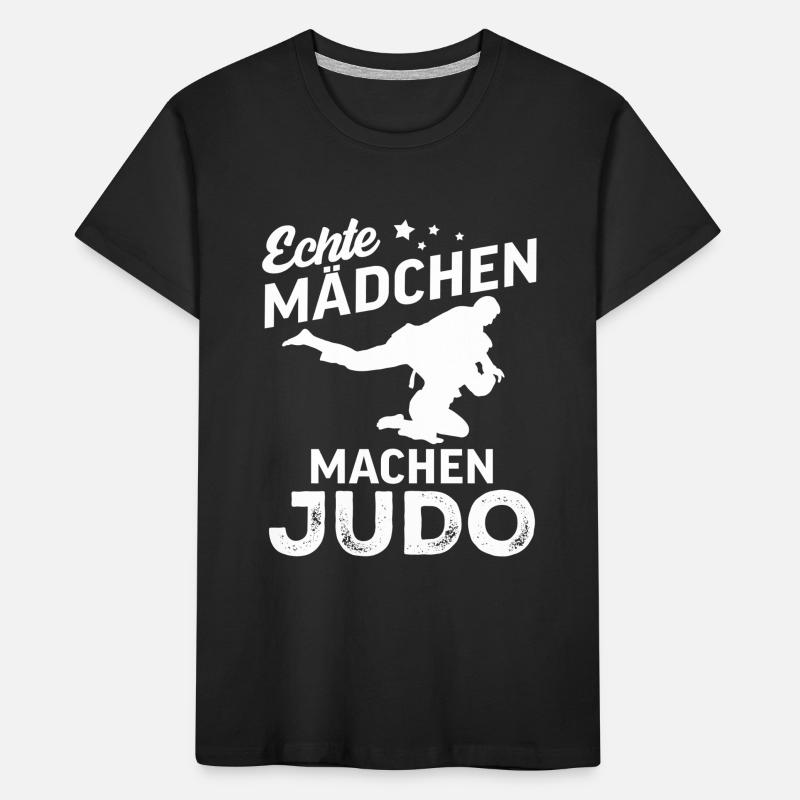 echte maedchen machen judo  Kinder Premium Bio T-Shirt