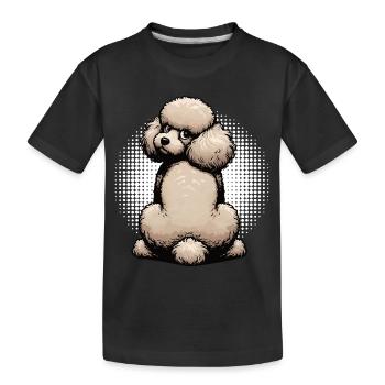 Pudel Pudelbesitzer Pudelliebhaber Pudelhund - Kinder Premium Bio T-Shirt - Schwarz - Vorne
