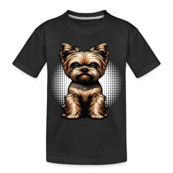 Yorkshire Terrier Yorkie Propriétaire Yorkie Yorkies - T-shirt bio Premium Enfant - noir - Devant