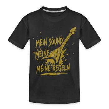 Meine Regeln Mein Sound - Kinder Premium Bio T-Shirt - Schwarz - Vorne