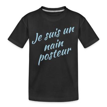Nain posteur - T-shirt bio Premium Enfant - noir - Devant