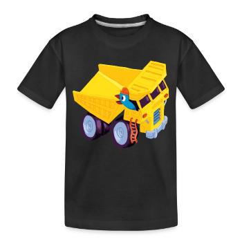 Bird à pelles - T-shirt bio Premium Enfant - noir - Devant