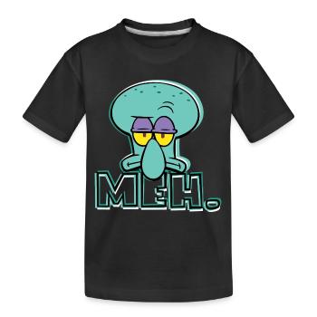 SpongeBob Schwammkopf Thaddäus Q. Tentakel - Kinder Premium Bio T-Shirt - Schwarz - Vorne