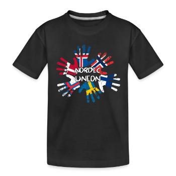Nordic Union - Kids' Premium Organic T-Shirt - black - Front