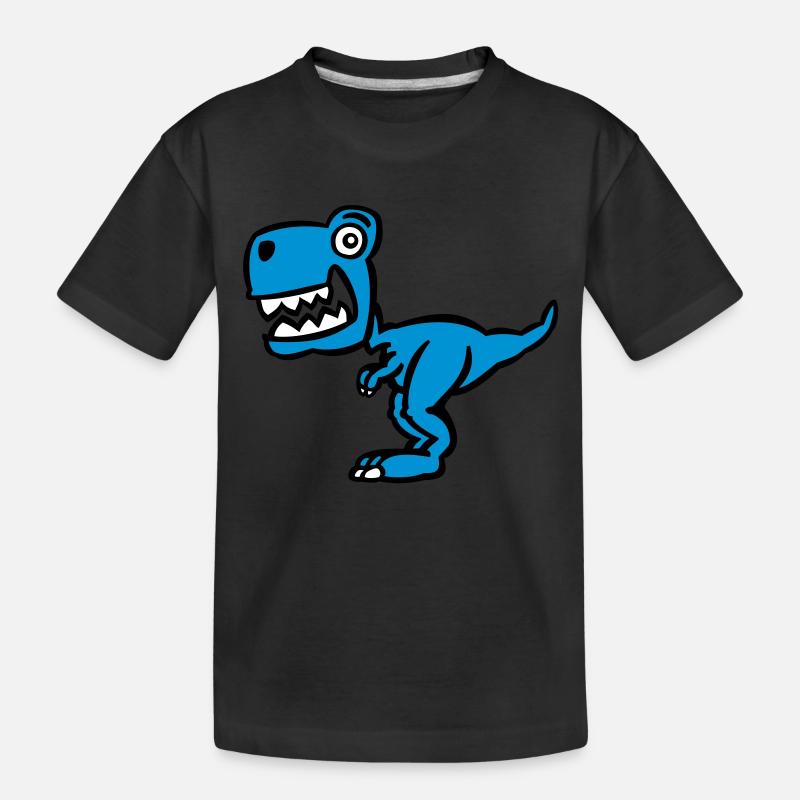 Superdinosaurier (Farbe) - Kinder Premium Bio T-Shirt - Schwarz