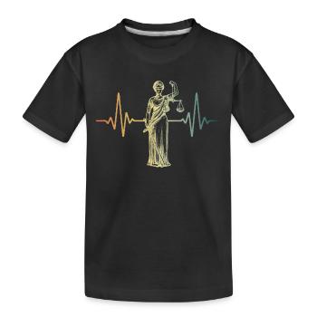Heartbeat Justitia- Avocat Juge - T-shirt bio Premium Enfant - noir - Devant