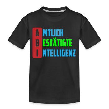 ABI amtlich bestaitigt intelligenz farben änderbar - Kinder Premium Bio T-Shirt - Schwarz - Vorne