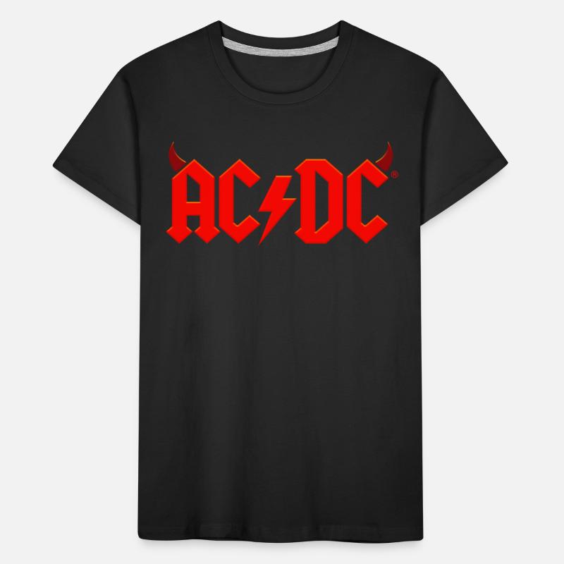 AC/DC Red Logo With Devil's Horns Kids' Premium Organic T-Shirt