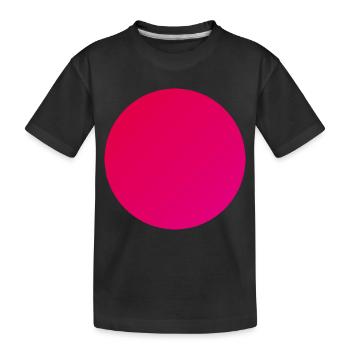 Kreis in warmen Rot - Kinder Premium Bio T-Shirt - Schwarz - Vorne