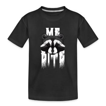 Ich beiße Waschbär - Kinder Premium Bio T-Shirt - Schwarz - Vorne