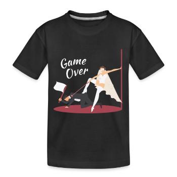 JGA Married - Game Over Bride - Bachelor - Kinder Premium Bio T-Shirt - Schwarz - Vorne