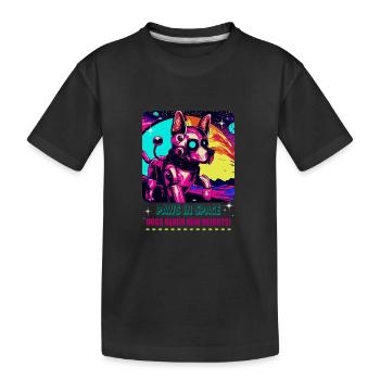 RoboVolt-Stil: Roboterhund - Kinder Premium Bio T-Shirt - Schwarz - Vorne