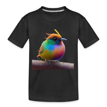 Oiseau fantastique - T-shirt bio Premium Enfant - noir - Devant