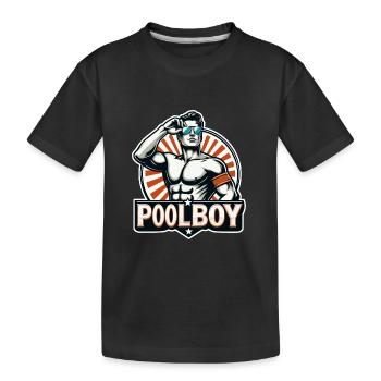 Garçon de piscine , Sauveteur , Sauveteur , Swimmi - T-shirt bio Premium Enfant - noir - Devant