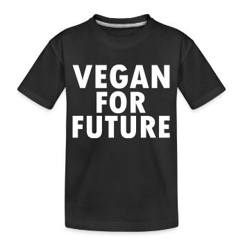 Vegan for future - Kinder Premium Bio T-Shirt - Schwarz - Vorne