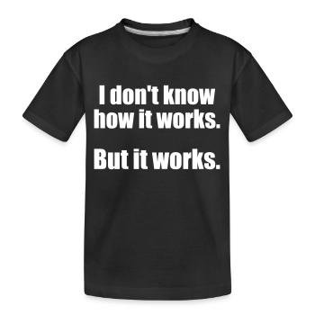 Les programmeurs, logiciels, informatique, développeur - T-shirt bio Premium Enfant - noir - Devant