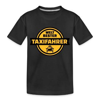 Taxifahrer - Kinder Premium Bio T-Shirt - Schwarz - Vorne