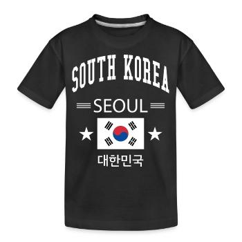 Corée du Sud - T-shirt bio Premium Enfant - noir - Devant