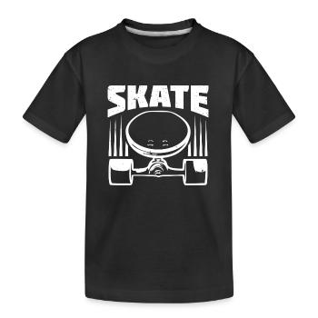 Skate Skater cadeau skateboard - T-shirt bio Premium Enfant - noir - Devant
