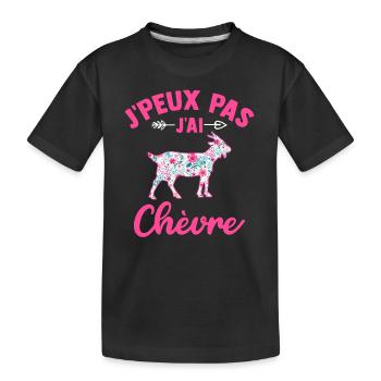 j'peux pas j'ai chèvre - T-shirt bio Premium Enfant - noir - Devant