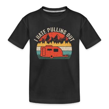Je déteste sortir un cadeau de campeur pour camper - T-shirt bio Premium Enfant - noir - Devant