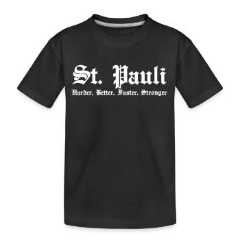 St. Pauli Harder Better Faster Fort Hambourg - T-shirt bio Premium Enfant - noir - Devant