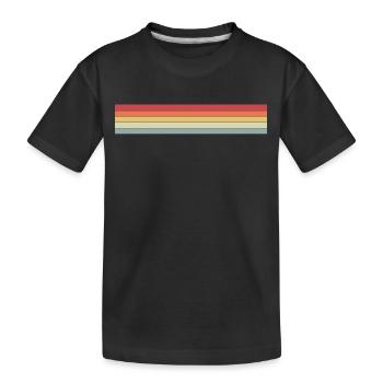 Klassisches Streifen Design mit vintage Farben - Kinder Premium Bio T-Shirt - Schwarz - Vorne