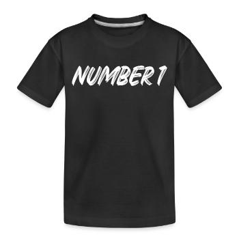 Number 1 - one - first - first - 1 - number 1 - Kids' Premium Organic T-Shirt - black - Front