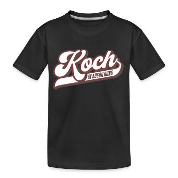 Koch in Ausbildung | Farben änderbar - Kinder Premium Bio T-Shirt - Schwarz - Vorne