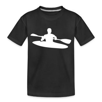 Kajak - Kinder Premium Bio T-Shirt - Schwarz - Vorne