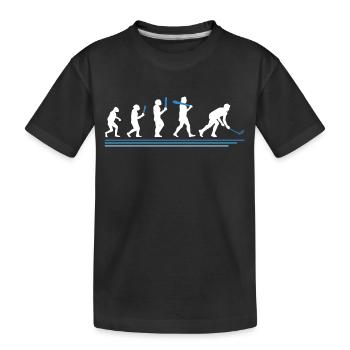 Floorball Player Floorball FloorBall - Kids' Premium Organic T-Shirt - black - Front