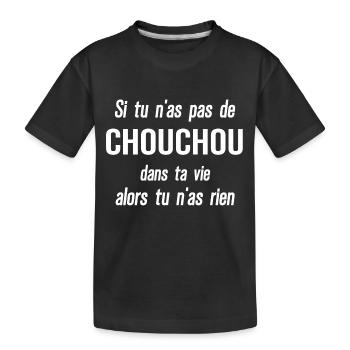 Surnom enfants famille petit chouchou - T-shirt bio Premium Enfant - noir - Devant
