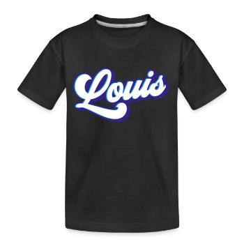 Louis | Farben änderbar - Kinder Premium Bio T-Shirt - Schwarz - Vorne
