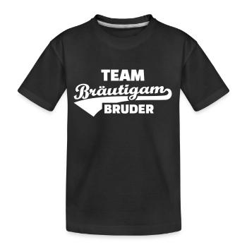 Team Bräutigam - Kinder Premium Bio T-Shirt - Schwarz - Vorne