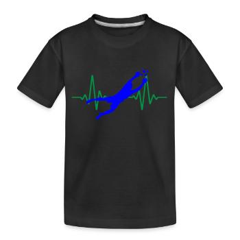 Gardien de but Heartbeat | Les couleurs peuvent être changées - T-shirt bio Premium Enfant - noir - Devant